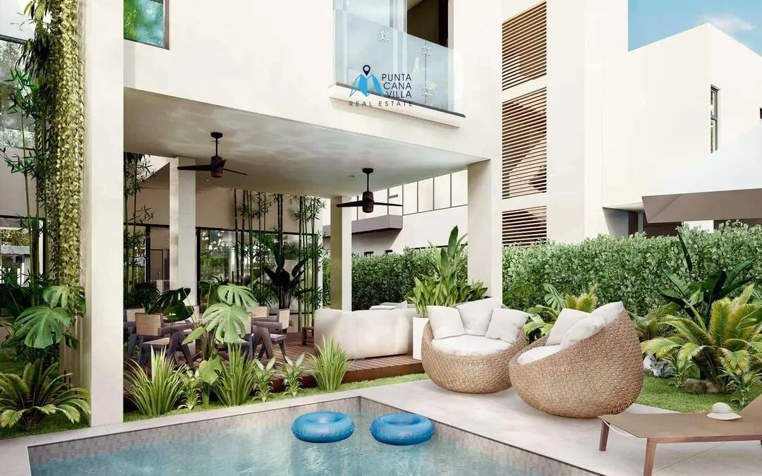 Homely Three Bedroom Villa For Sale In Las Canas, Cap Cana Surrounded By Lush Green Areas ()