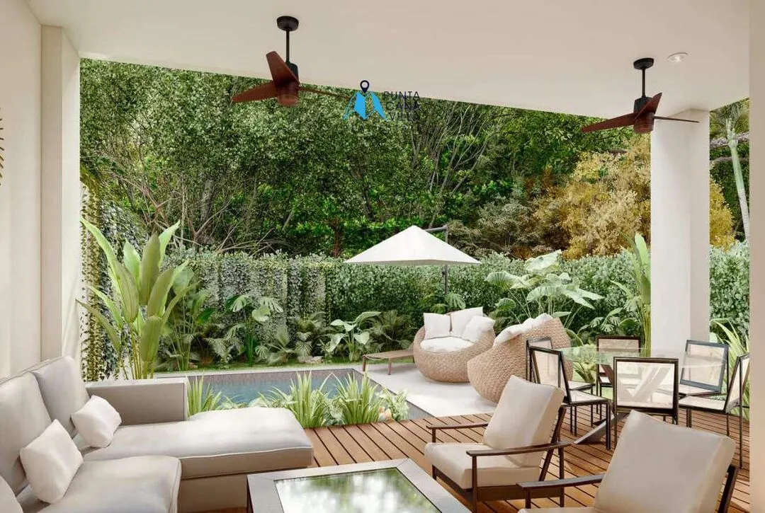 Homely Three Bedroom Villa For Sale In Las Canas, Cap Cana Surrounded By Lush Green Areas ()