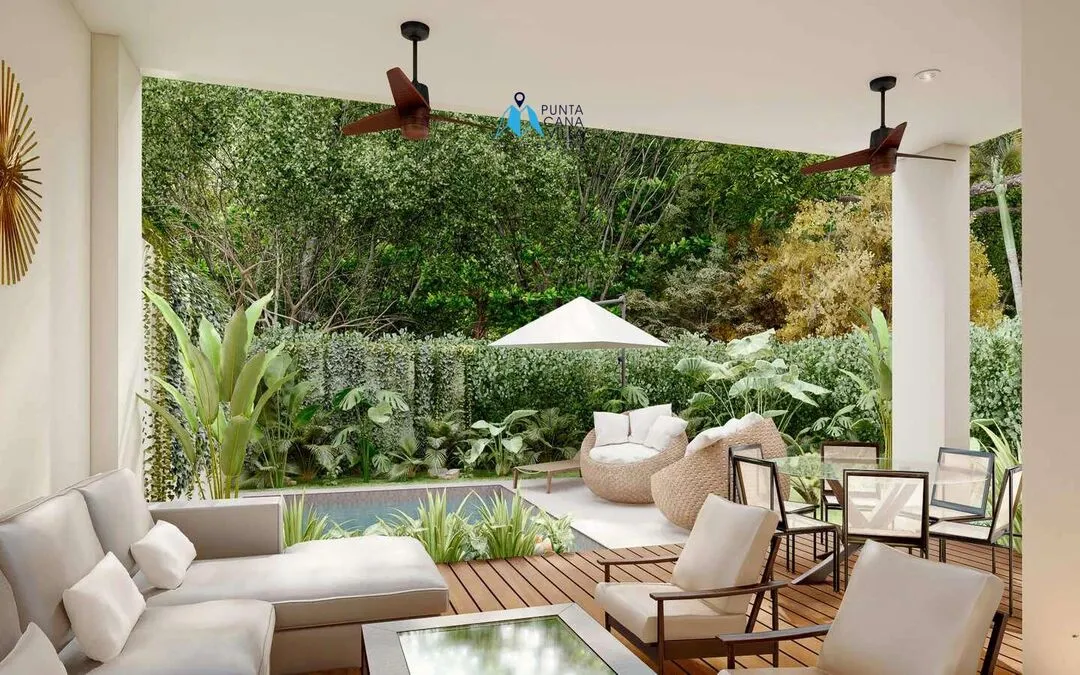 Homely Three Bedroom Villa For Sale In Las Canas, Cap Cana Surrounded By Lush Green Areas ()