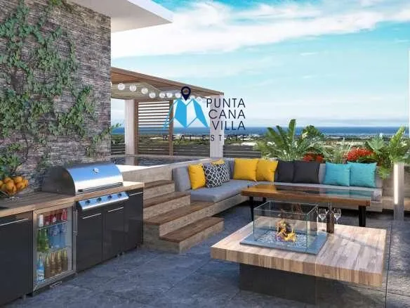 Palms Oasis penthouse for sale Punta Cana, Terrace jacuzzi