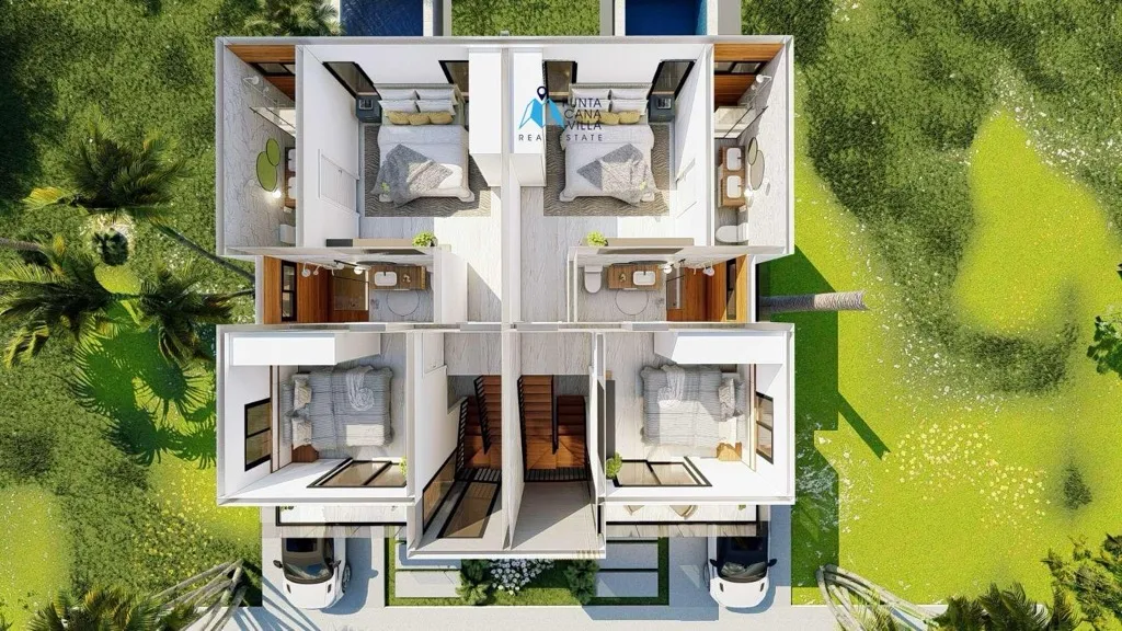 Increíble Villa Dúplex De Dos Habitaciones En Venta En Brisas de Punta Cana, Centro, Punta Cana