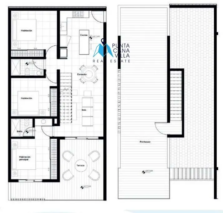 Espléndido Penthouse de Tres Dormitorios En Venta En Bávaro, Punta Cana