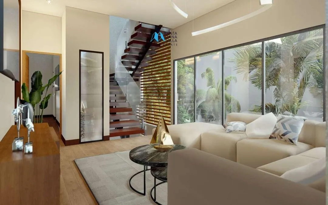 Spacious Three Bedroom Villa For Sale In Ciudad Las Canas, Cap Cana With Large Covered Terrace 