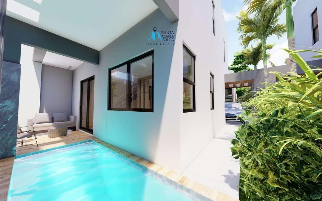 Esplendida Casa Duplex De Tres Habitaciones En Venta En Bavaro, Punta Cana