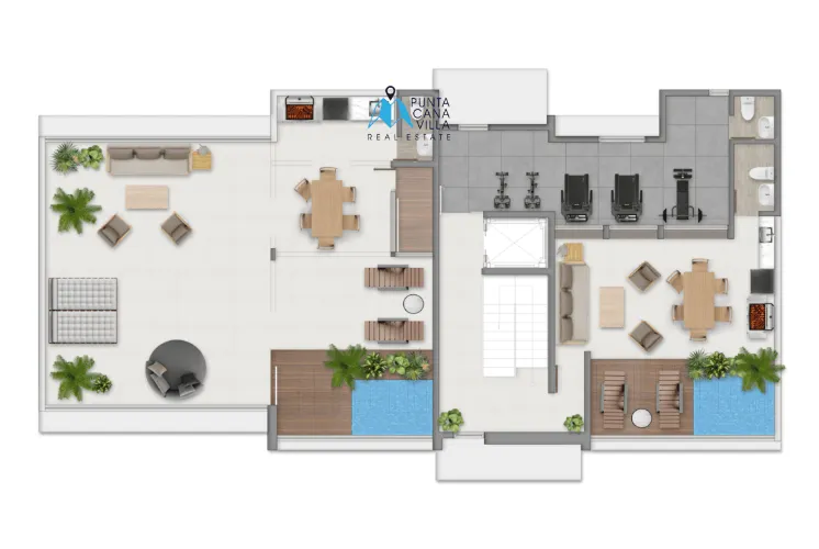 Stunning Three Bedroom Penthouse For Sale In Vista Cana, Bavaro, Punta Cana, The Sunset Residential ()