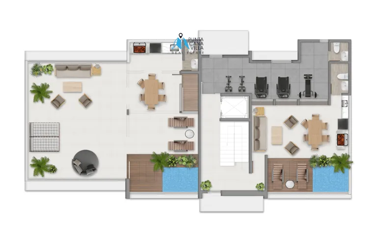 Stunning Three Bedroom Penthouse For Sale In Vista Cana, Bavaro, Punta Cana, The Sunset Residential ()