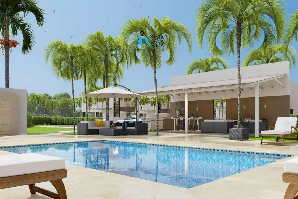 Stylish Two Bedroom Villa For Sale In Veron, Bavaro, Punta Cana, Coral Villa Palmera ()