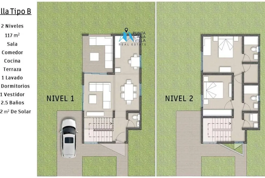 Stylish Two Bedroom Villa For Sale In Veron, Bavaro, Punta Cana, Coral Villa Palmera ()