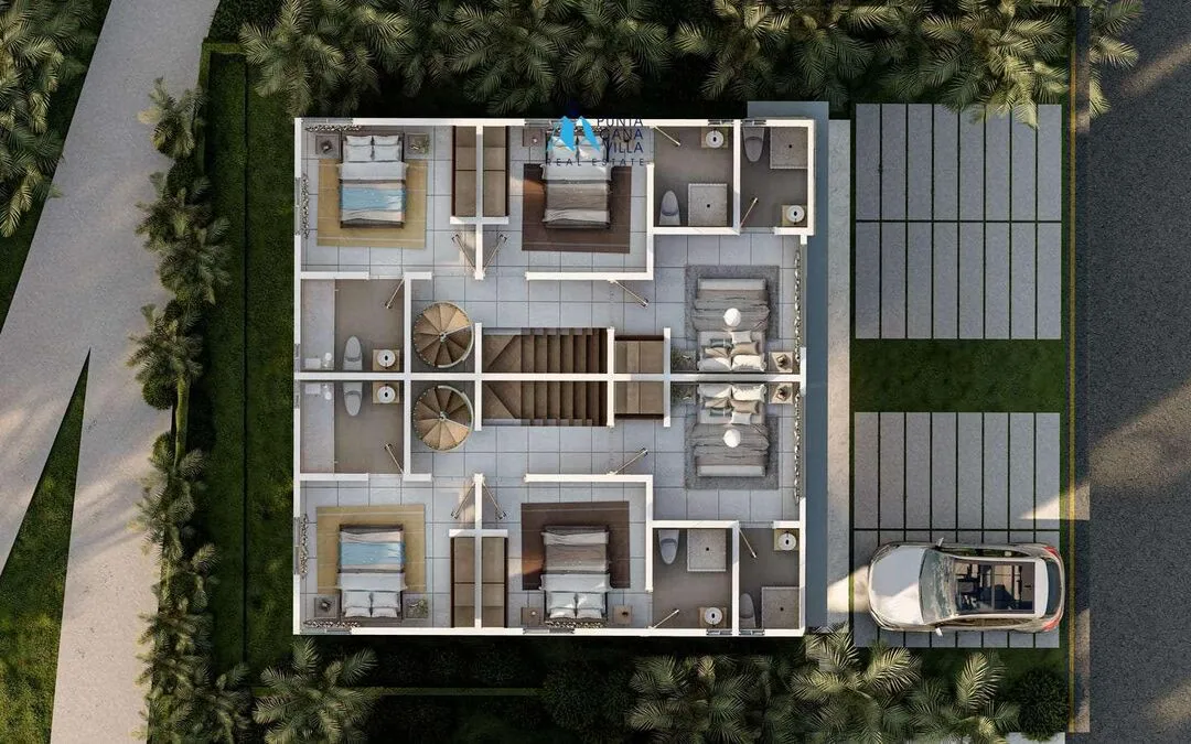 Lake Life: Bávaro, casa duplex de tres habitaciones en venta en Punta Cana