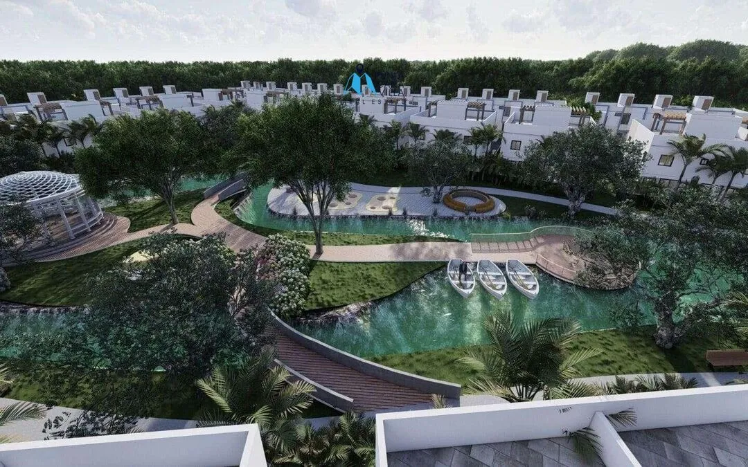 Lake Life: Bávaro, casa duplex de tres habitaciones en venta en Punta Cana