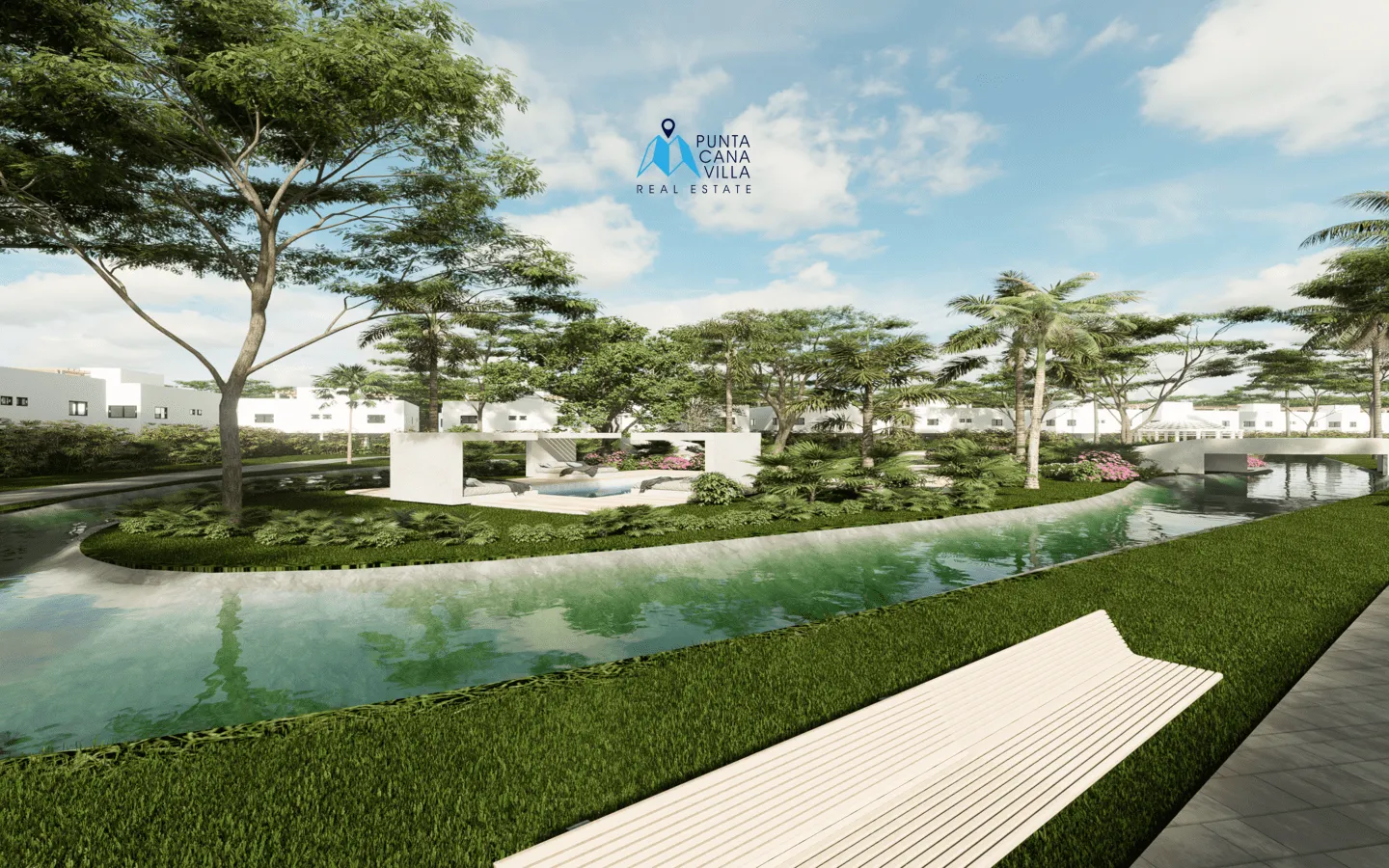Lake Life: Bávaro, casa duplex de tres habitaciones en venta en Punta Cana