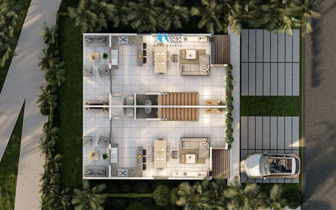 Lake Life: Bávaro, casa duplex de tres habitaciones en venta en Punta Cana
