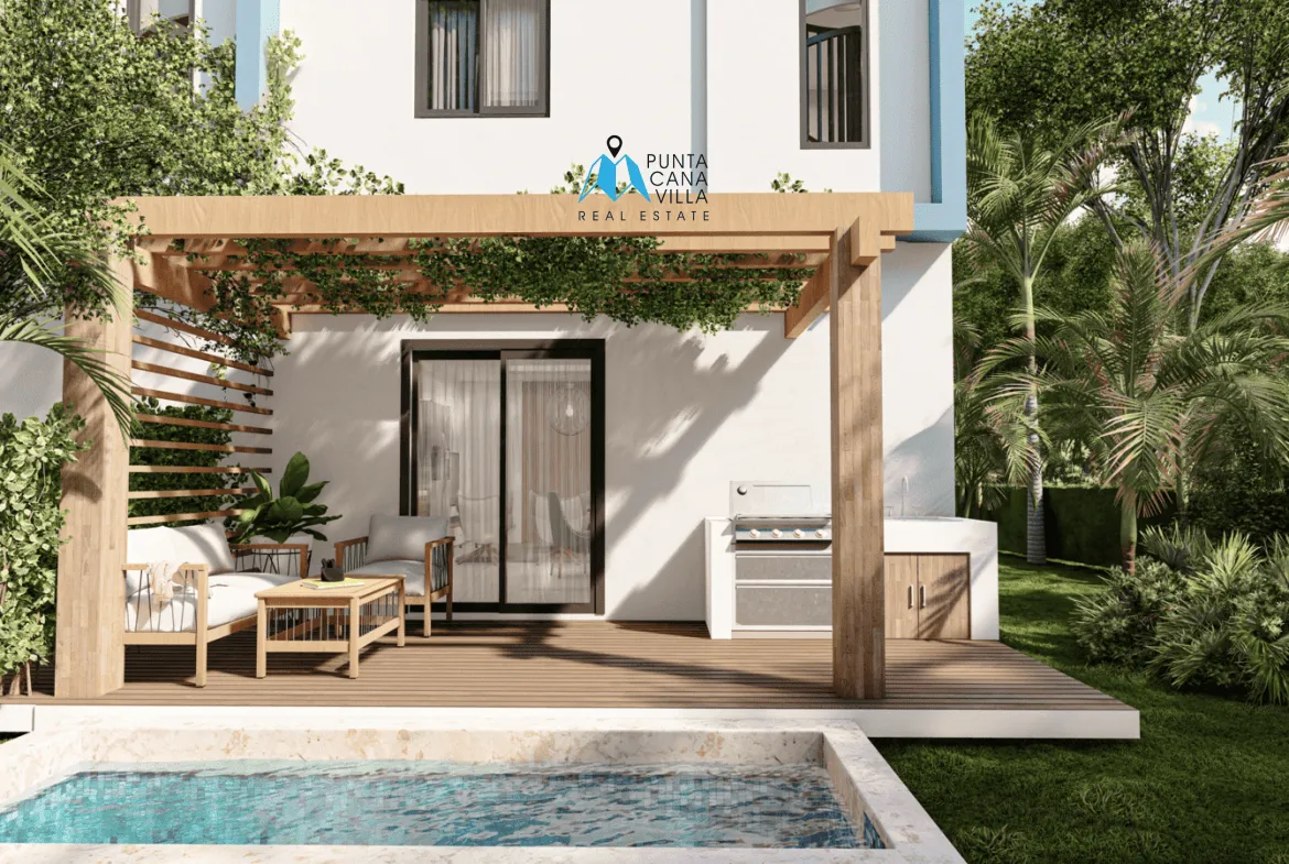 Bavaro, Two Bedroom Townhouse For Sale In Punta Cana, Lake Life Punta Cana ()
