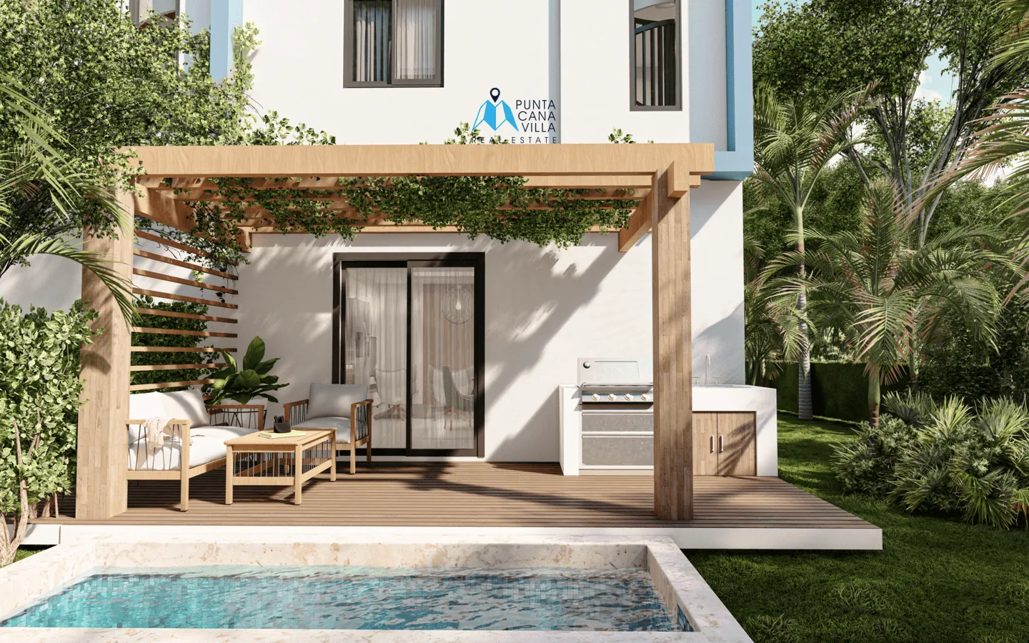 Green Life Lakes: Bávaro, casa duplex de dos habitaciones en venta en Punta Cana