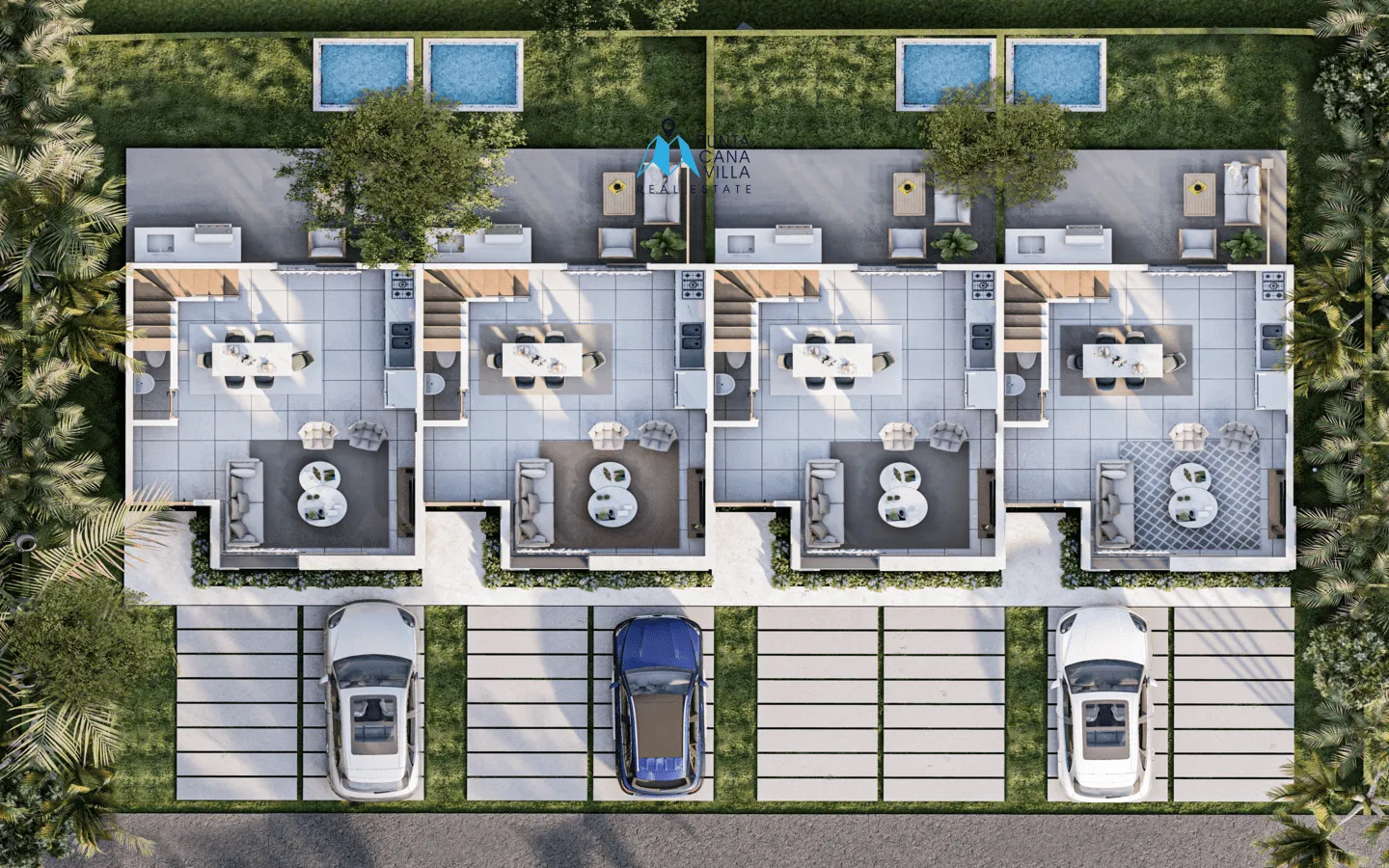 Green Life Lakes: Bávaro, casa duplex de dos habitaciones en venta en Punta Cana