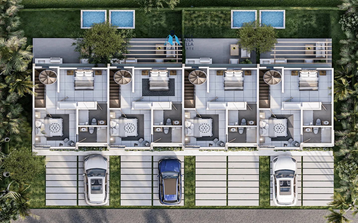 Green Life Lakes: Bávaro, casa duplex de dos habitaciones en venta en Punta Cana