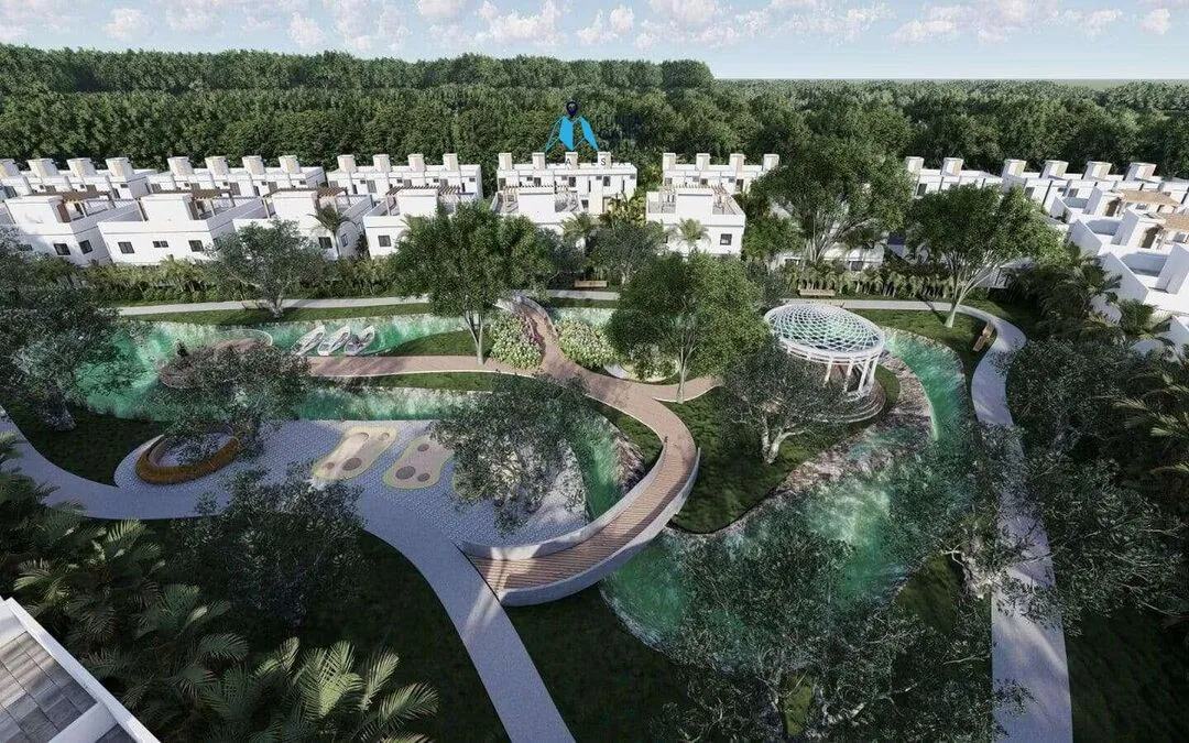 Green Life Lakes: Bávaro, casa duplex de dos habitaciones en venta en Punta Cana