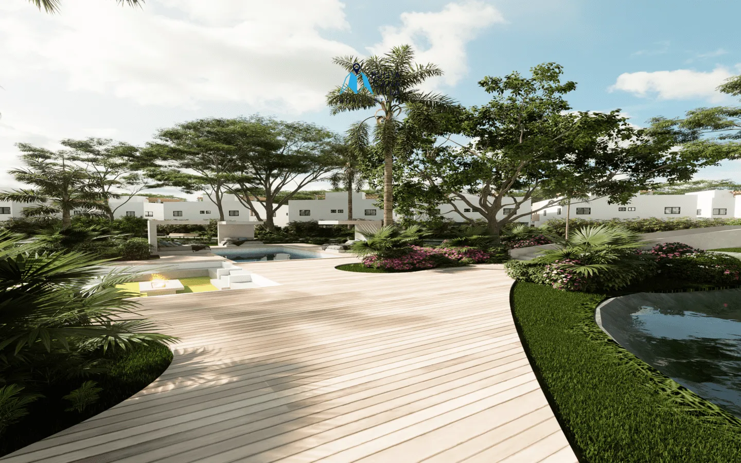 Green Life Lakes: Bávaro, casa duplex de dos habitaciones en venta en Punta Cana