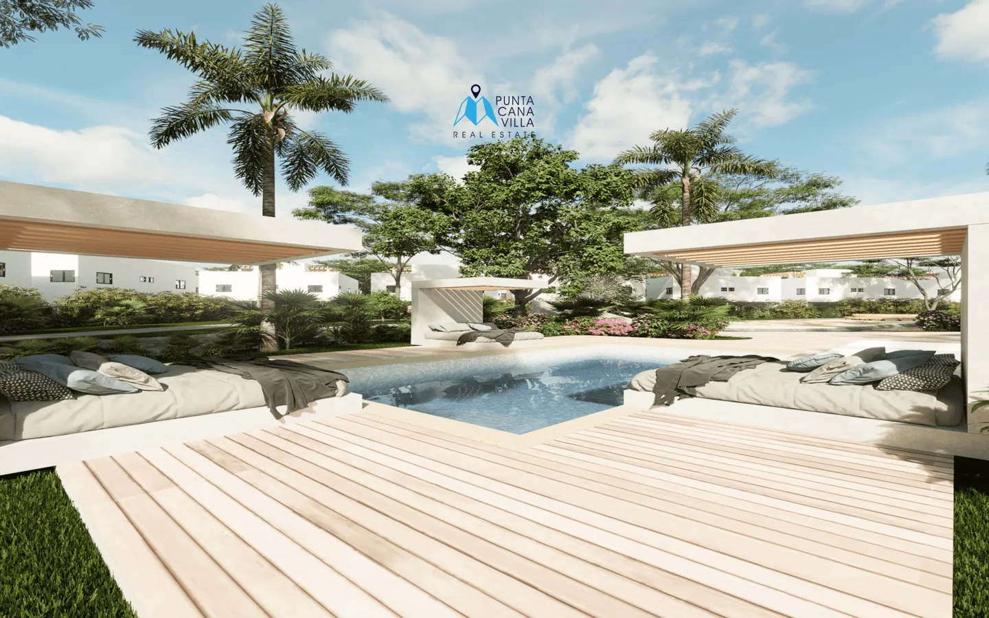 Green Life Lakes: Bávaro, casa duplex de dos habitaciones en venta en Punta Cana