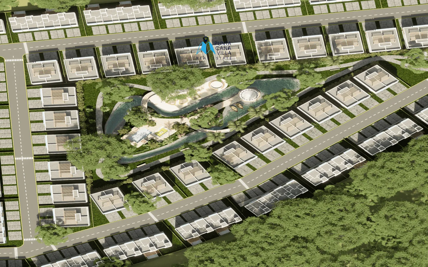 Green Life Lakes: Bávaro, casa duplex de dos habitaciones en venta en Punta Cana