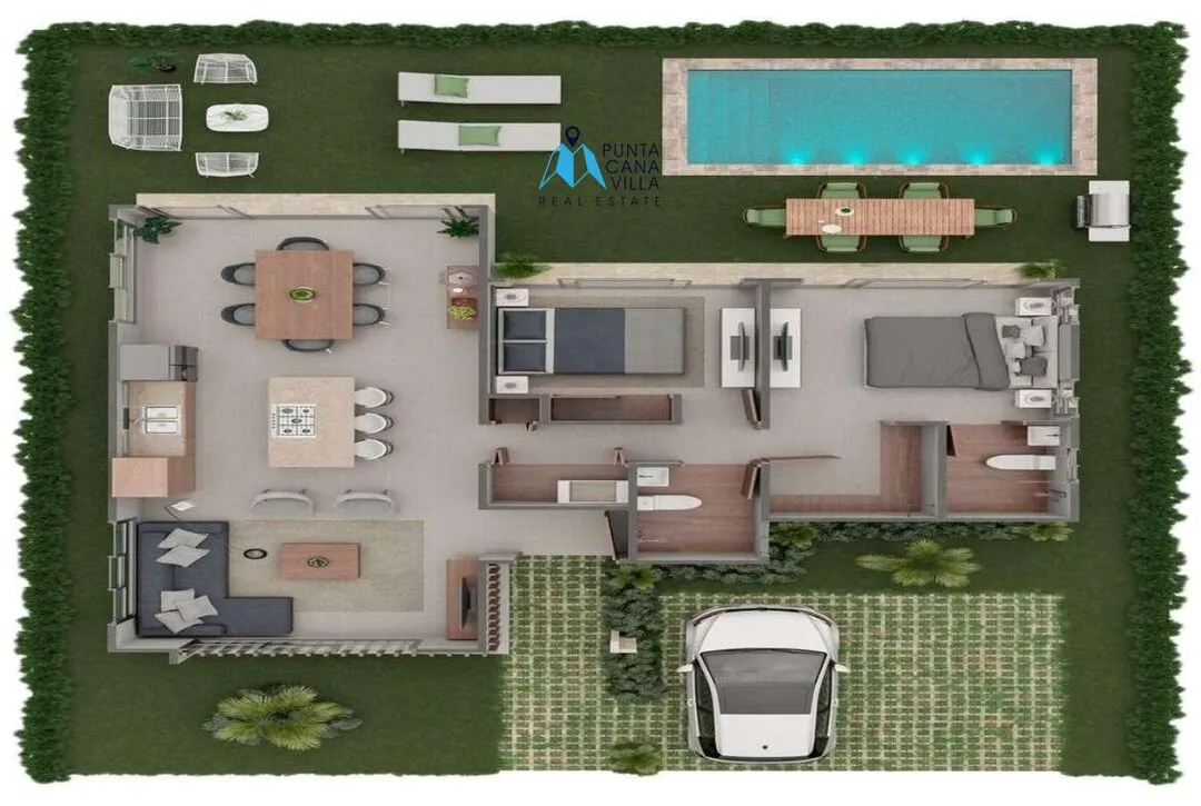 Bavaro, two bedroom villa for sale in Punta Cana, Alto Mar Residence ()