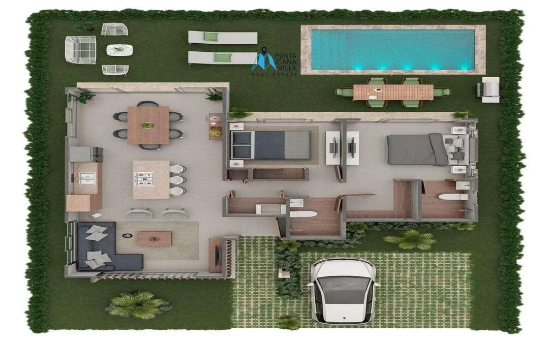Villa de dos habitaciones en venta en Verón-Punta Cana