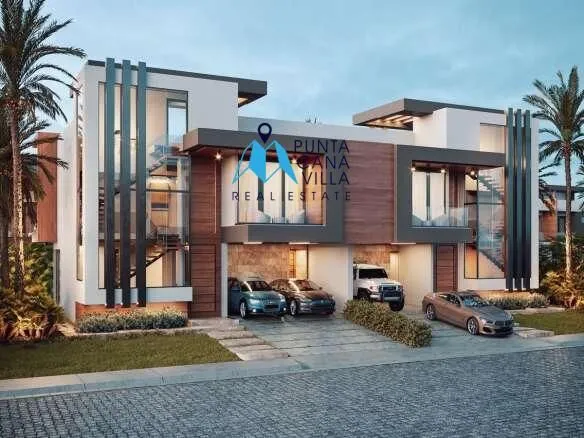 Downtown Punta Cana, Three Bedroom Duplex Villas For Sale In Punta Cana, The Garden ()
