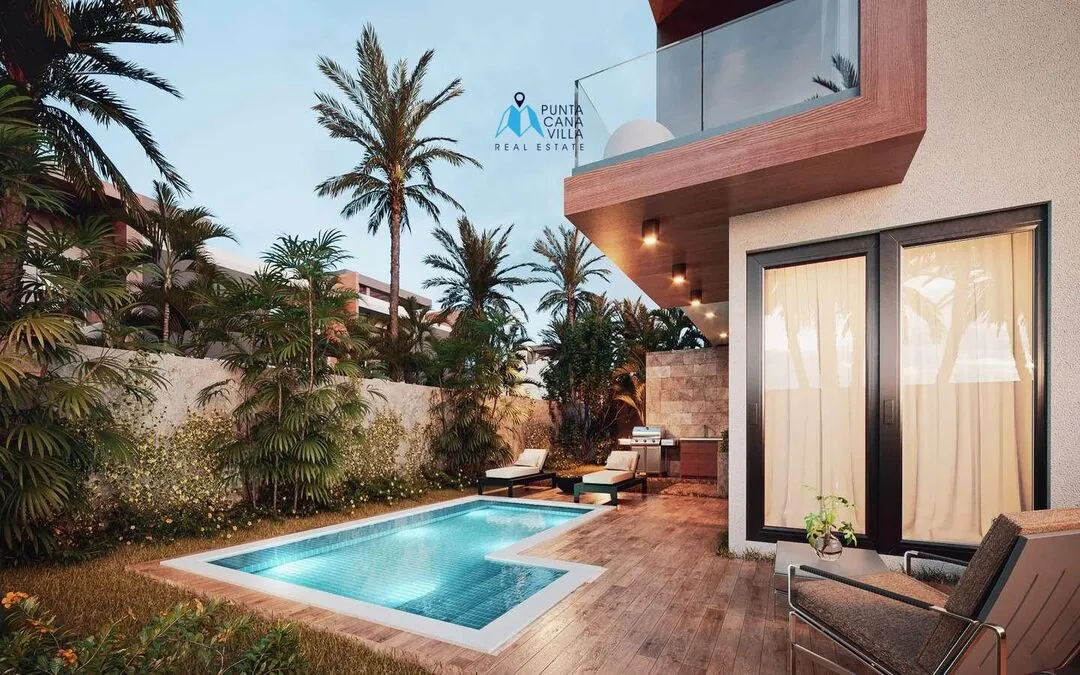 Centre-ville de Punta Cana, Maisons duplex de trois chambres à vendre à Punta Cana