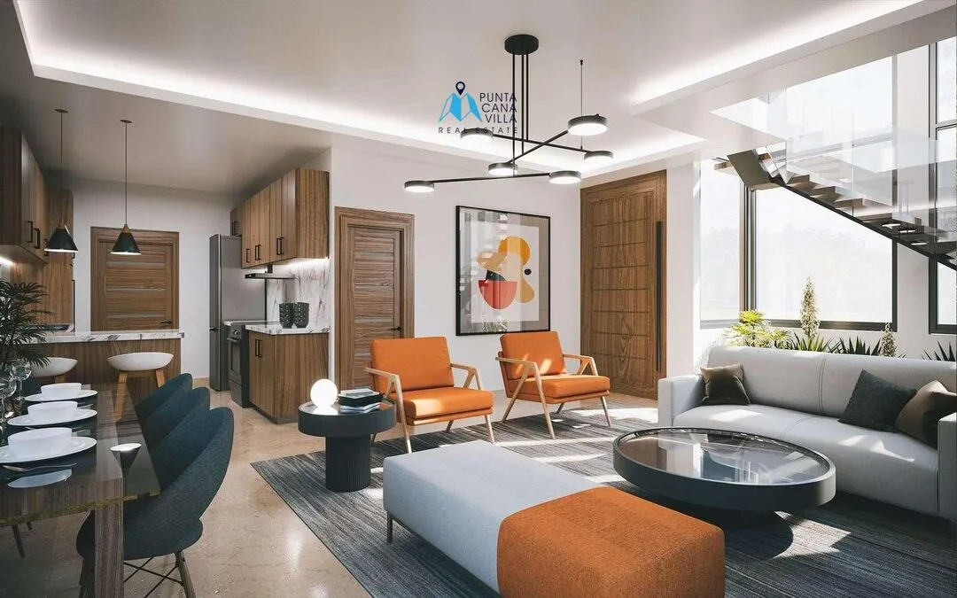 Centre-ville de Punta Cana, Maisons duplex de trois chambres à vendre à Punta Cana