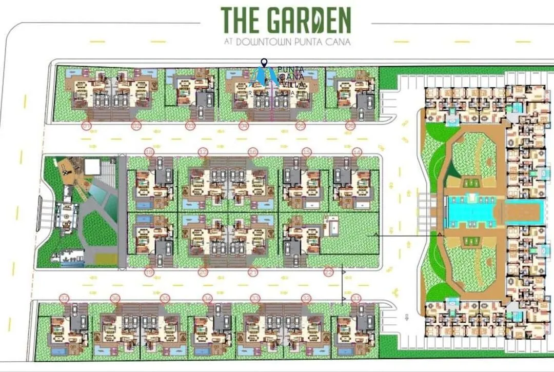 Downtown Punta Cana, Three Bedroom Individual Villas For Sale In Punta Cana, The Garden ()