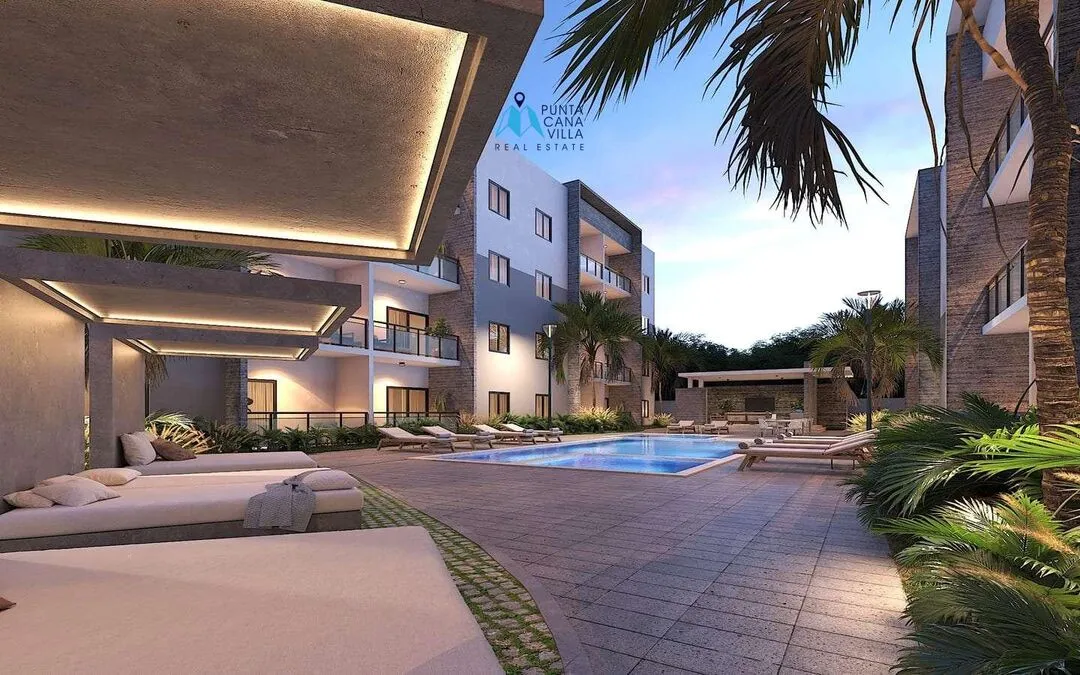 Veron-Punta Cana, Appartement-terrasse d’une chambre à vendre à Bavaro,