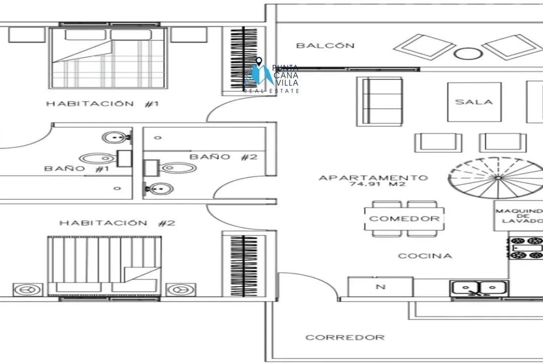 Veron, Two Bedroom Penthouse For Sale In Bavaro, Punta Cana, Vida Azul Punta Cana ()
