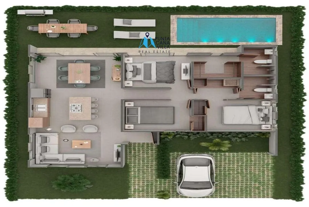 Veron, three bedroom villa for sale in Bavaro, Punta Cana, Alto Mar Residence ()