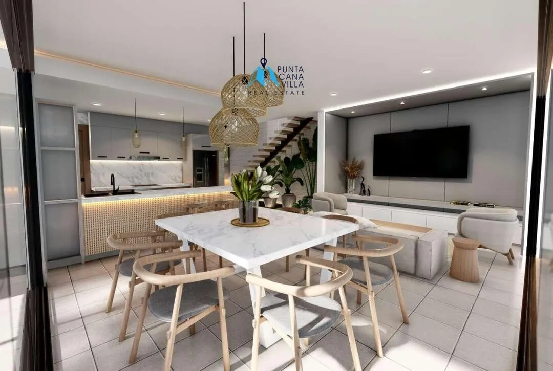 Vista Cana, Three Bedroom Duplex Villa For Sale In Bavaro, Punta Cana, Sand Village ()