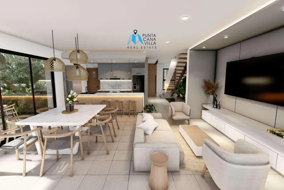 Vista Cana, Three Bedroom Duplex Villa For Sale In Bavaro, Punta Cana, Sand Village ()