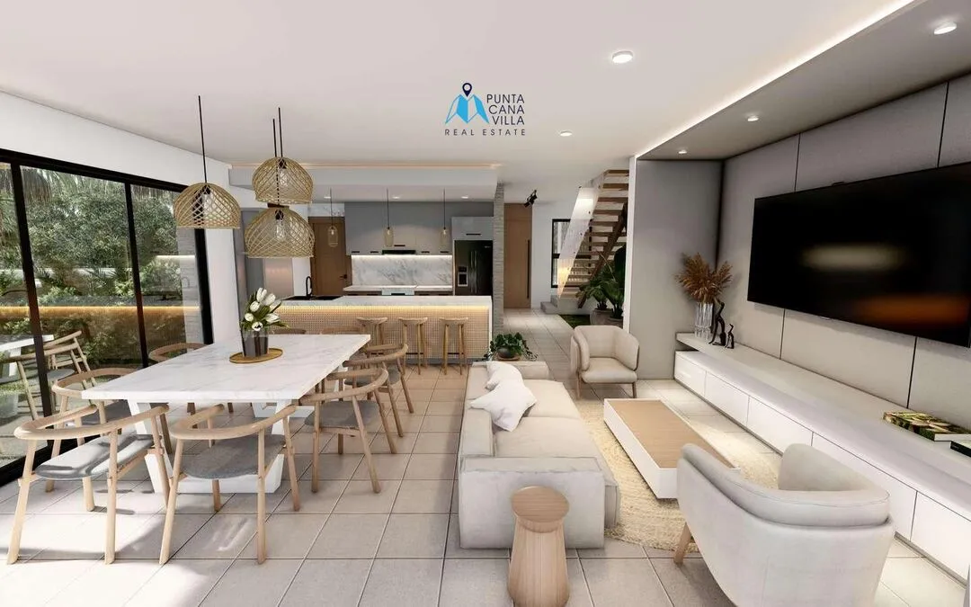 Vista Cana, Three Bedroom Duplex Villa For Sale In Bavaro, Punta Cana, Sand Village ()