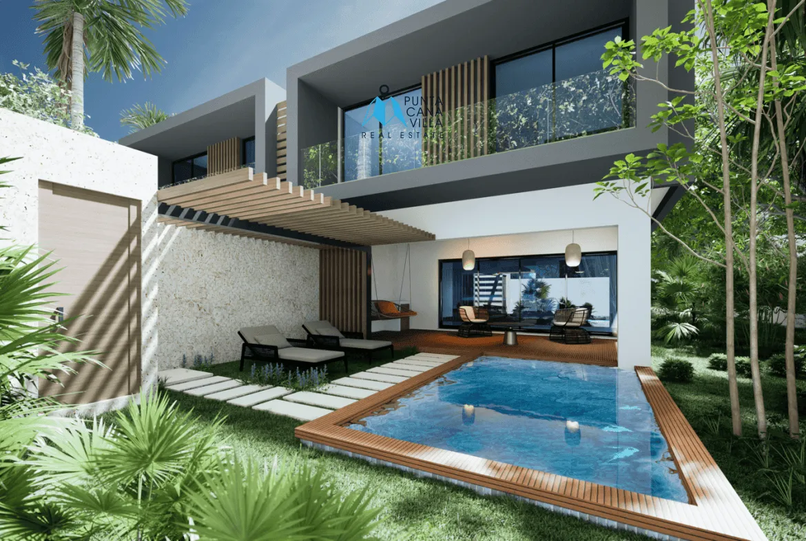 Vista Cana, Three Bedroom Duplex Villa For Sale In Bavaro, Punta Cana, Sand Village ()