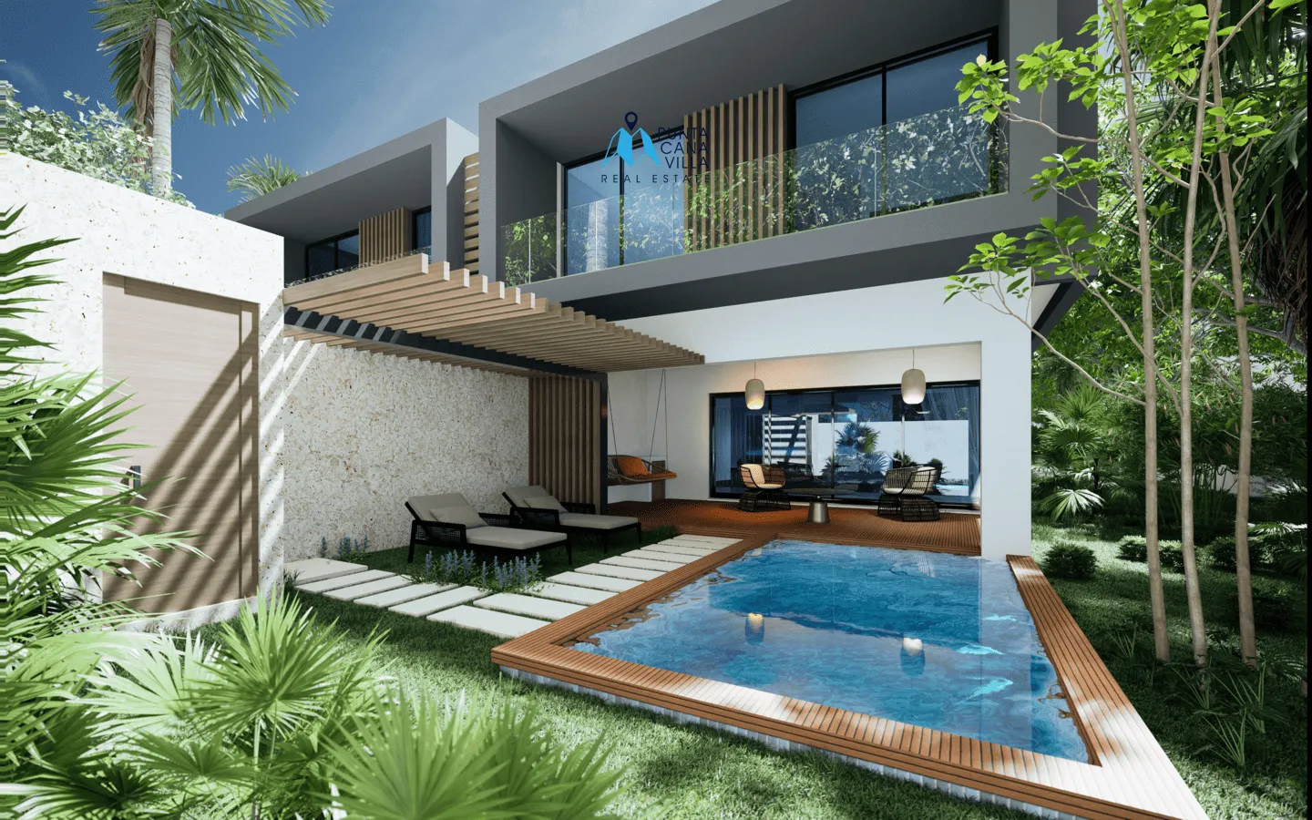 Vista Cana, Three Bedroom Duplex Villa For Sale In Bavaro, Punta Cana, Sand Village ()