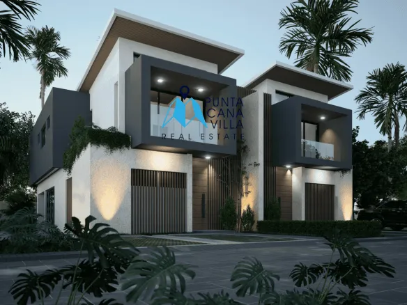 Vista Cana, Three Bedroom Duplex Villa For Sale In Bavaro, Punta Cana, Sand Village ()