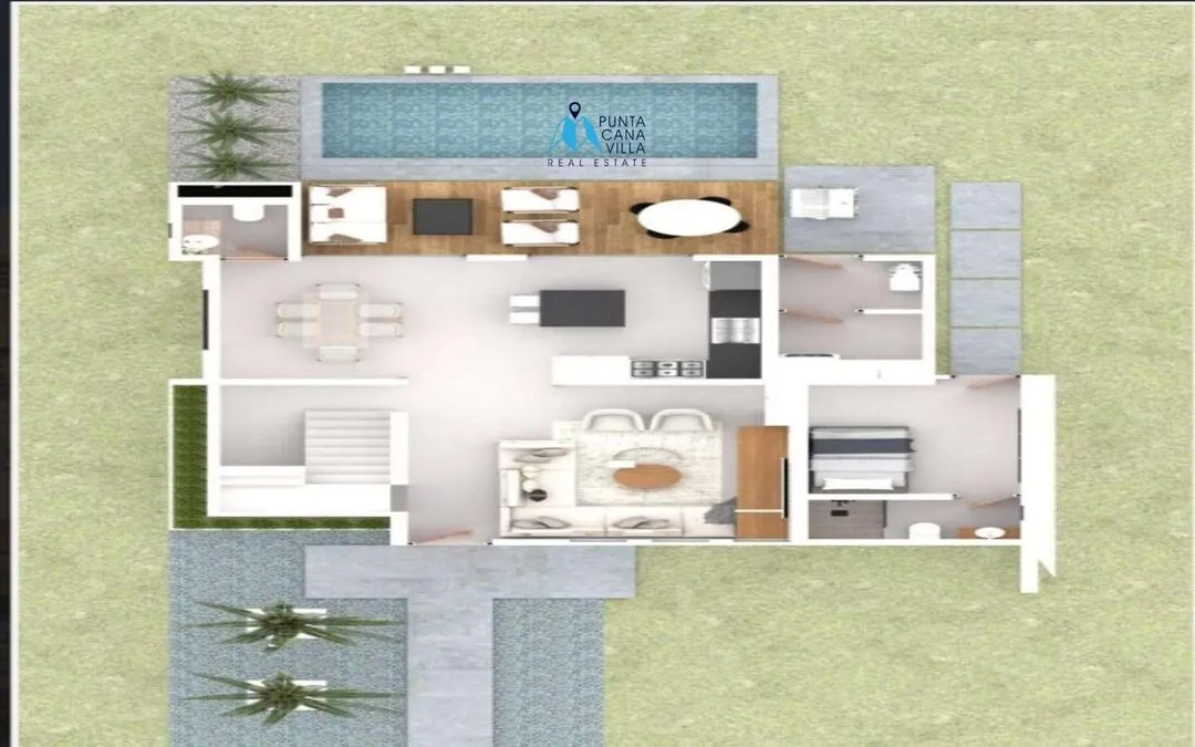 Vista Cana, Three Bedroom Duplex Villa For Sale In Bavaro, Punta Cana, Villas Naranjo ()