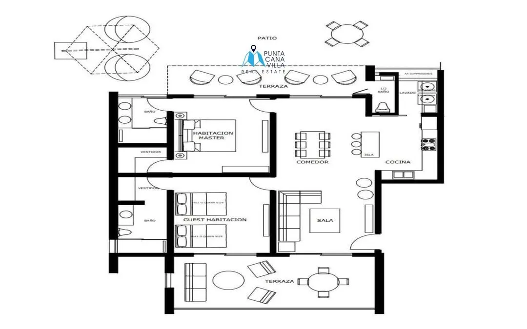 Vista Cana, Two Bedroom Condo For Sale In Bavaro, Punta Cana, Vibes Waterfall Residences ()