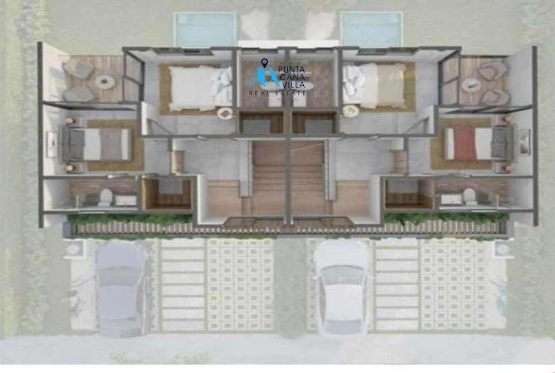 Vista Cana, three bedroom townhouse for sale in Bavaro, Punta Cana, Parque de las Canas ()