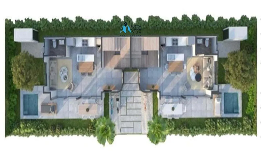 Vista Cana, casa duplex de dos dormitorios en venta en Punta Cana