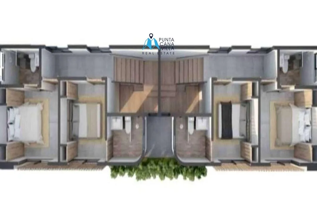 Vista Cana, two bedroom townhouse for sale in Bavaro, Punta Cana, Parque de las Canas ()
