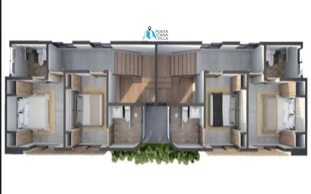 Vista Cana, casa duplex de dos dormitorios en venta en Punta Cana