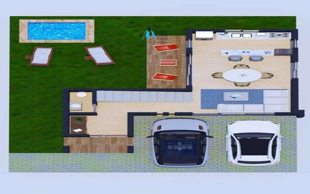 Se vende en Bávaro, Villa de tres habitaciones en Punta Cana