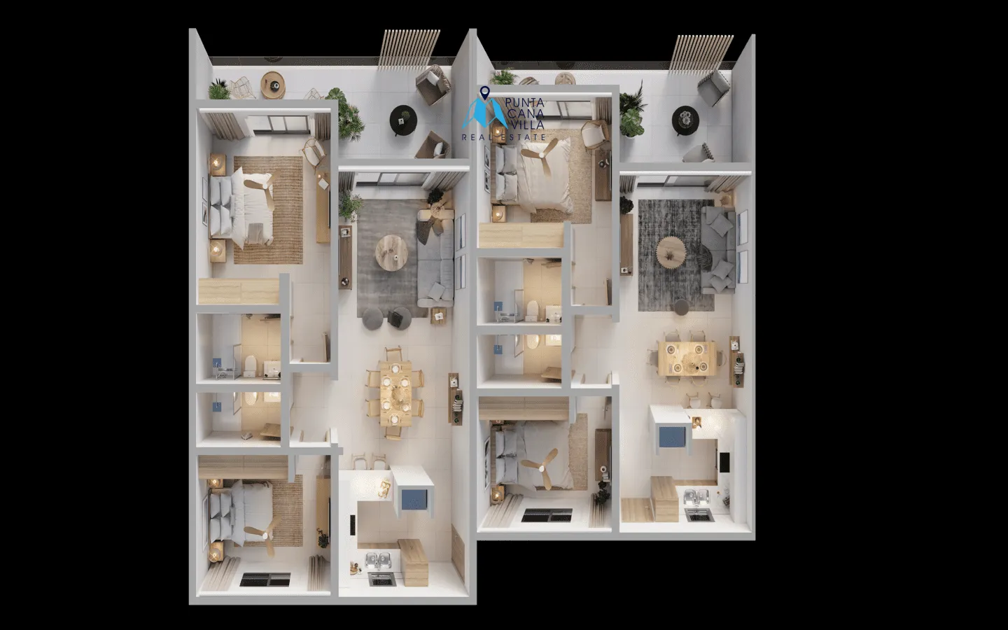 El Cortecito, two bedroom penthouse for sale in Bavaro, Punta Cana, Born () El Cortecito, two bedroom penthouse for sale in Bavaro, Punta Cana, Born ()