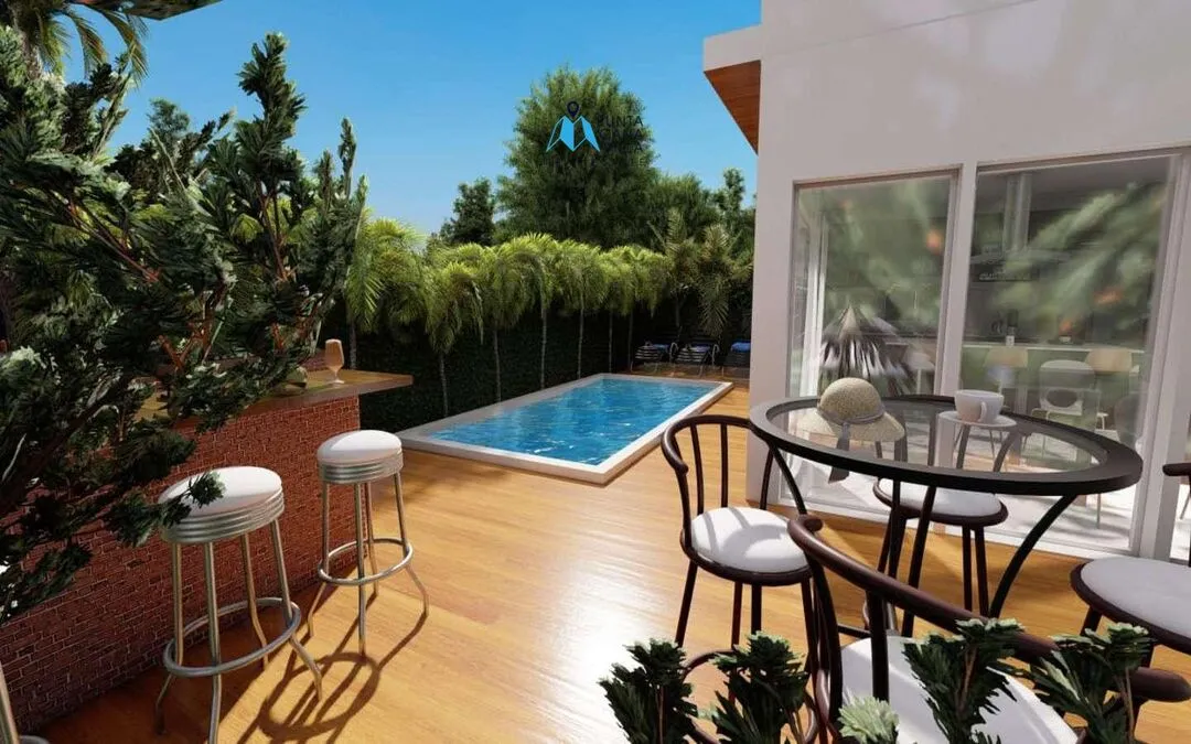 À vendre à Bavaro, une maison de trois chambres à Punta Cana, proche de toutes les commodités.
