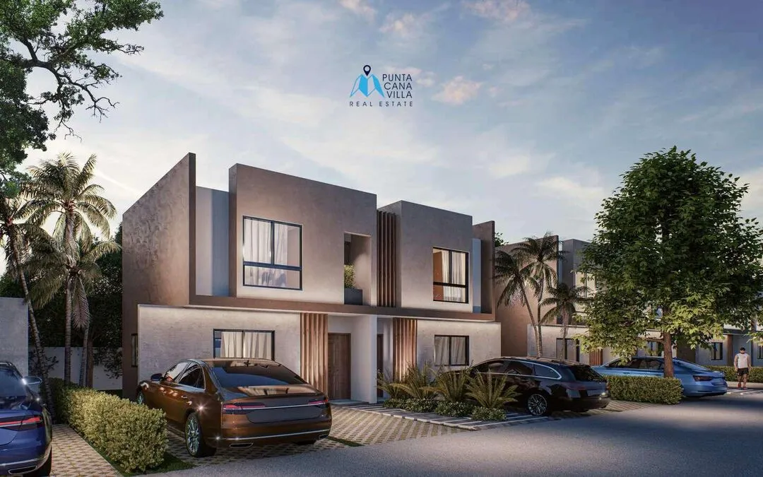 En venta en Bávaro, casa duplex Aurora de dos habitaciones en Punta Cana, Sunset Gardens ()