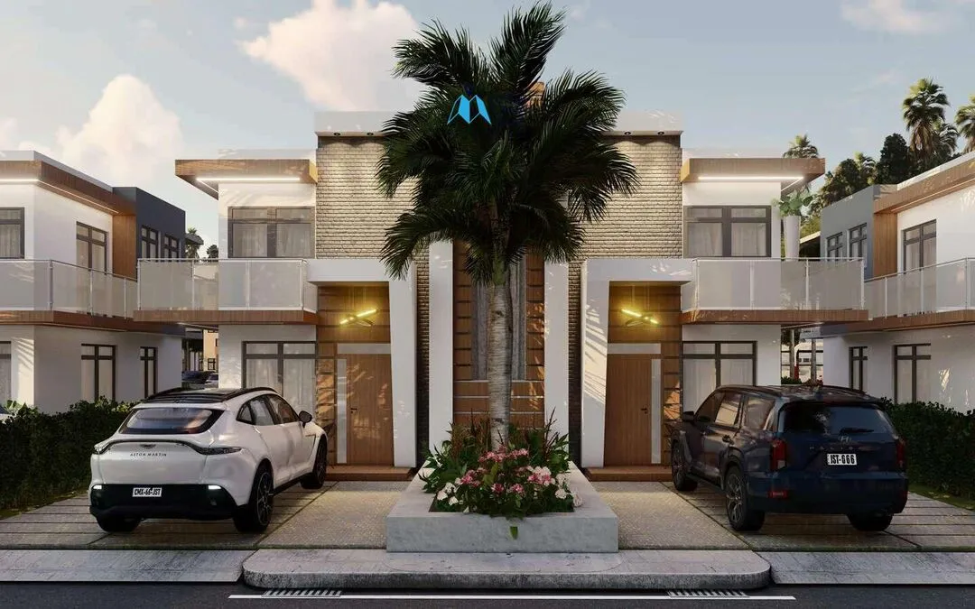 Se vende en Punta Cana, casa adosada de dos habitaciones en Bávaro
